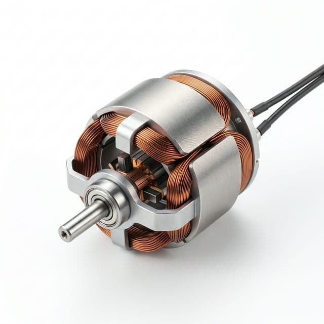 Hollow-cup rotor cutaway illustrating winding and rotor architecture