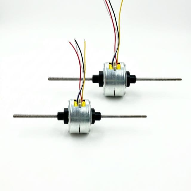 12V DC lead screw motor with through-shaft lead screws for linear actuator sizing